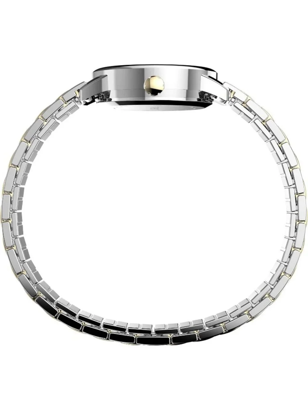 Women's Silver Gold Analog Quartz Solid Easy Reader Classic Bracelet Wrist Watch
